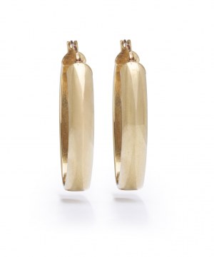 Gold earrings, early 21st century jewelry, pr. 0.585 gold