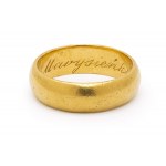 Gold ring, early 20th century jewelry, pr. gold "0.960"