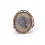 Portrait ring, 18th/19th century jewelry, 0.500 pr. gold