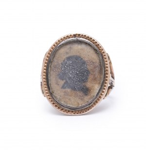 Portrait ring, 18th/19th century jewelry, 0.500 pr. gold