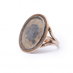 Portrait ring, 18th/19th century jewelry, 0.500 pr. gold