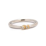 Ring with diamonds, early 21st century jewelry, pr. "0.950" platinum, gold + platinum