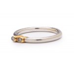 Ring with diamonds, early 21st century jewelry, pr. "0.950" platinum, gold + platinum
