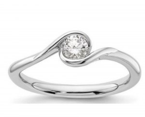 BAGUE EN OR AVEC DIAMANT DE CULTURE - 404 LG