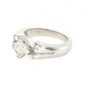 18K WHITE GOLD RING 8.03 GR WITH DIAMOND AND BRILLIANT - RNG30406