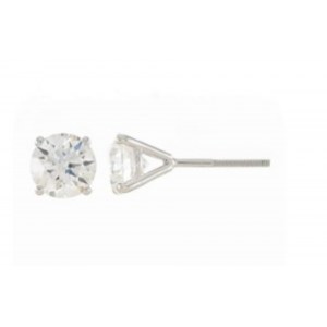 GOLD EARRINGS WITH NATURAL DIAMONDS FOR 1.80 CT - 808 MARTINI ROUND 14K NAT