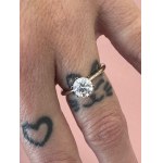 0.5 CT F/VS1 GOLD SOLITAIRE RING - TF NAT5