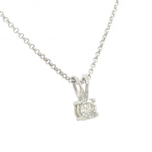 TOUR DE COU EN OR BLANC 14K 0,60 GR AVEC DIAMANTS - PND30604