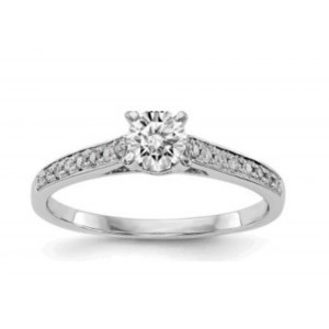 GOLD RING WITH DIAMONDS 2.85 GR LAB GROWN - 408 18K LG