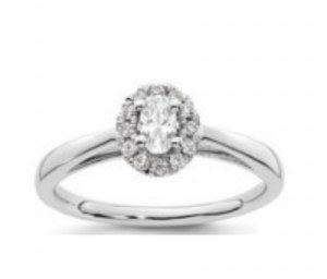 BAGUE CLASSIQUE EN OR 14K AVEC DIAMANT 414LG