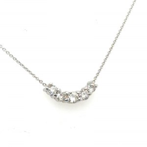 COLLIER EN OR BLANC NATUREL 2,04 GR AVEC DIAMANTS - DH-P289