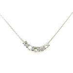 2.04 GR NATURAL WHITE GOLD NECKLACE WITH DIAMONDS - DH-P289