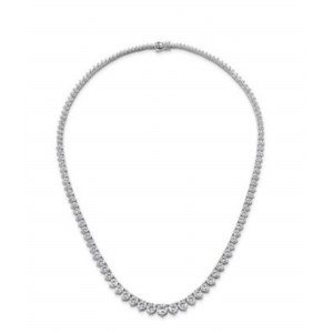 20 GRAMS GRADUATING LAB GROWN DIAMOND TENNIS TYPE GOLD NECKLACE - 202/W