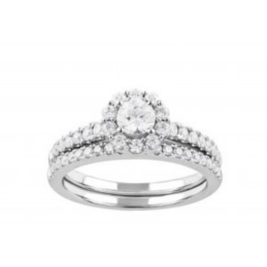 WHITE GOLD RING WITH LAB GROWN DIAMONDS - 423 LG