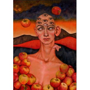 Aleksandra Poplawska, pluie de pommes, 2023.