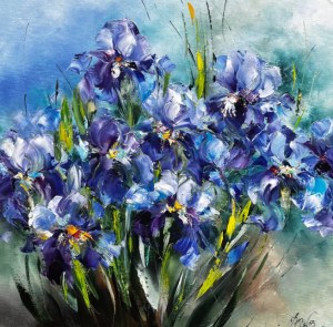 Danuta Mazurkiewicz, Irises, 2023.