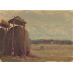 Włodzimierz DMYTRYSZYN (1905-1992), Odpoczynek pod stogiem