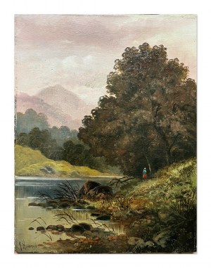 AUTHOR UNKNOWN, Landscape, 19th century