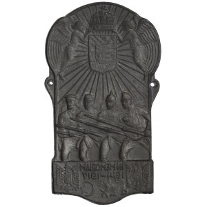 Austria, Franz Joseph I, War commemorative plaque of the Central Powers Austria-Hungary, Germany, Bulgaria, Turkey WWI 1914-17