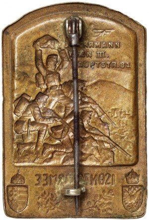 Austria, Franz Joseph I, Kappenabzeichen Battle of the Isonzo WWI 1915
