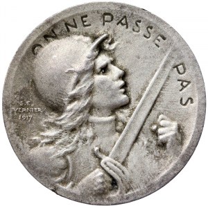 France, Medal commemorating the Battle of Verdun WWI 1917