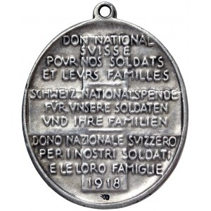 Switzerland, Medal national swiss gift for our soldiers and their families 1918