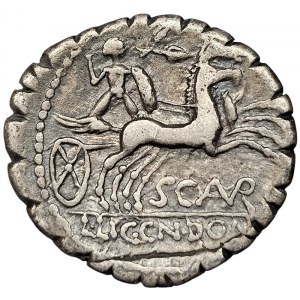 Rímske mince, M. Aurelius Scaurus, Denár n.d., Narbo