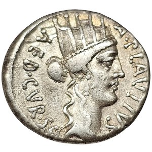 Roman Coins, A. Plautius, Denar n.d., Rome