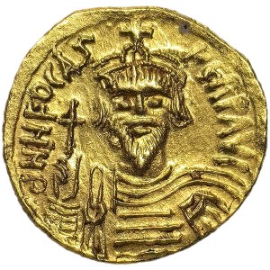 Roman Coins, Focas, Solidus n.d. (603-607 AD), Constantinople