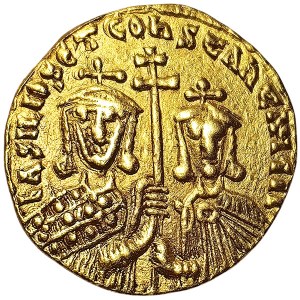Monnaies romaines, Basile Ier et Constantin, Solidus n.d., Constantinople