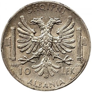 Albania, Vittorio Emanuele III, 10 Lek 1939