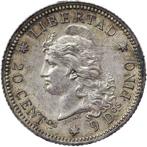 Argentina, 20 Centavos 1883