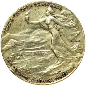 Argentina, Medal for the Nahuel-Huapi railroad, Patagonian Railways 1910