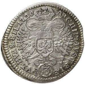 Austria, Charles VI, 3 Kreuzer 1726, Breslau
