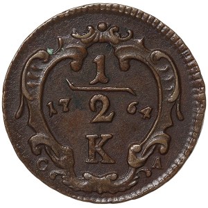 Austria, Francis I, Holy Roman Emperor, 1/2 Kreuzer 1764, C-A Karlsburg