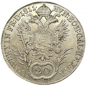 Austria, Francesco I, 20 Kreuzer 1811, Vienna