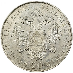 Austria, Ferdinand I, 20 Kreuzer 1847, C Prague