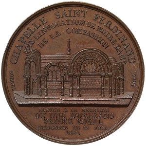 Austria, Ferdinand I, Medal (CUIVRE) Inauguration of the Royal Chapel Saint-Ferdinand 1846