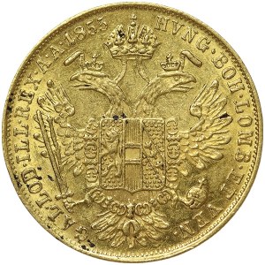 Austria, Franz Joseph I, Ducat 1855, A Vienna