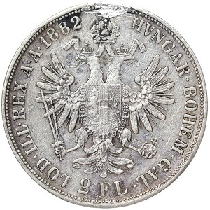 Austria, Franz Joseph I, 2 Gulden 1882, Vienna