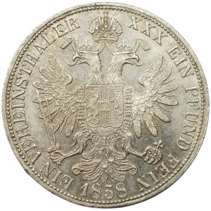 Austria, Franz Joseph I, VereinsTaler 1858, A Vienna