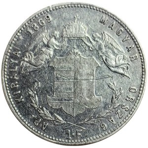 Austria, Franz Joseph I, 1 Forint 1869, KB Kremnitz