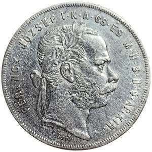 Österreich, Franz Joseph I., 1 Forint 1877, KB Kremnitz