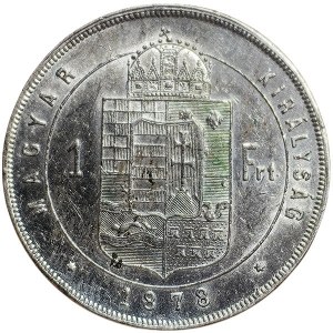 Austria, Franciszek Józef I, 1 forint 1878, KB Kremnitz
