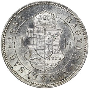 Austria, Franz Joseph I, 1 Forint 1883, KB Kremnitz