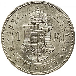 Austria, Franz Joseph I, 1 Forint 1885, KB Kremnitz