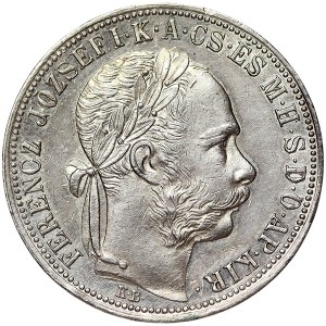 Österreich, Franz Joseph I., 1 Forint 1887, KB Kremnitz