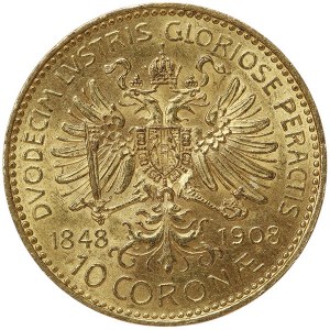 Austria, Francesco Giuseppe I, 10 Corona 1908, Vienna