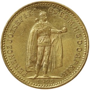 Austria, Franz Joseph I, 10 Korona 1899, KB Kremnitz