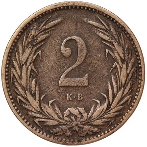 Austria, Franz Joseph I, 2 Filler 1902, B Kremnitz